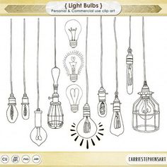 a bunch of light bulbs hanging from strings