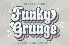 funky grunge display font