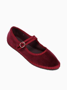 Mary Jane Velvet Burdeos Velvet Maroon Mary Jane Shoes, Velvet Pointed Flats, Wine Red Mary Janes, Red Velvet Mary Janes, Blue Velvet Mary Janes, Velvet Heels, Mary Janes, Fabric Color, Heel Height