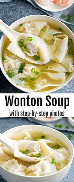 wonton soup with step - by - step photos is the best way to make wonton soup