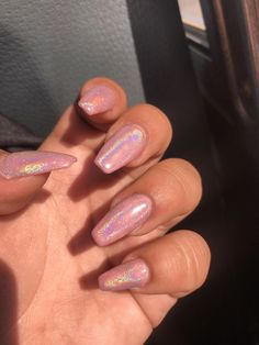 Pink Holo Nails, Pink Holographic Nails, Pink Holographic, Bright Summer Nails, Nails Desing, Holographic Nails, Gel Nail Designs, Dream Nails, Fire Nails