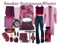 Smokey Summer or Winter by prettyyourworld on Polyvore featuring Glamorous, Boohoo, Vibrant, FOSSIL, Vintage, INC International Concepts, Fraas, Philosophy di Alberta Ferretti, shu uemura and MAC Cosmetics Palette Estate, Deep Winter Palette, Deep Winter Colors