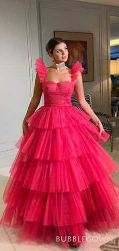 Hot Pink Tulle A-line Straps Long Evening Prom Dresses, Custom Prom Dress, BGS0218 This dress could be custom made, there are no extra cost to do custom size and color.Description of dress1, Material: tulle, elastic like silk, pongee.2, Color: picture color or other colors, there are 126 colors are available, please contact us for more colors.3, Size: standard size or custom size, if dress is custom made, we need to size as followingbust______ cm/inchwaist______cm/inchhip:_______cm/inchshoulder Prom Dresses Custom, Affordable Outfits, Custom Prom Dress, Trendy Dress Outfits, Cute Prom Dresses, Pretty Prom Dresses, Pink Tulle, Gala Dresses, Glam Dresses