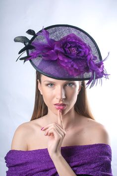 Lilac fascinator Derby fascinator hat purple by IrinaSardarevaHats Luxury Purple Mini Hat For Royal Ascot, Luxury Purple Hats For Races, Luxury Purple Hat For Kentucky Derby, Fitted Purple Hat With Short Brim, Elegant Purple Top Hat For Royal Ascot, Elegant Purple Top Hat For Kentucky Derby, Elegant Purple Top Hat With Curved Brim, Elegant Purple Top Hat For Races, Purple Mini Hats For Spring Races