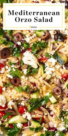 Greek Orzo Pasta Salad, Greek Orzo Pasta, Greek Orzo, Greek Orzo Salad, Resep Pasta, Orzo Pasta Salad, Resep Salad