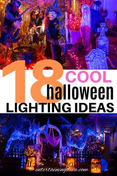 These Halloween outdoor decor ideas are AWESOME!! I'm definitely going to have the best front yard Halloween outdoor lighting in the neighborhood using these ideas. Yucca Plant