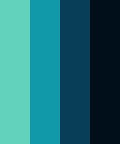 blue and green color palette with black background