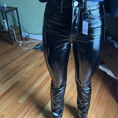 Gap New Leather Pants Shiny Leather Pants, 2000s Nostalgia, Street Fashion Photography, 90s 2000s, Gap Pants, Pants Color, Street Fashion, Boot Cut, Pant Jumpsuit