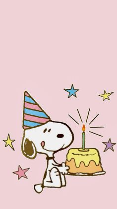 a cartoon character holding a birthday cake with a lit candle on it's top