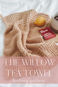 the willow tea towel knitting pattern is easy and quick to knit, perfect for beginners