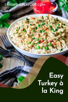 Classic turkey à la king is a great way to use up Thanksgiving leftovers.  This from scratch recipe is an easy, quick and cheap weeknight dinner idea to serve your family.  Make it on the stove top or in the crock pot and your kids will be asking for seconds. Puff Pastry Shells, Christmas Turkey