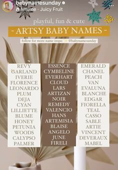 the baby names are displayed in different languages