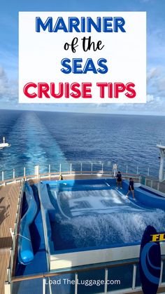 Mariner of the Seas cruise tips for making the most out of your cruise vacation.  Image is the FlowRider surf simulator. Top Tips, To Read