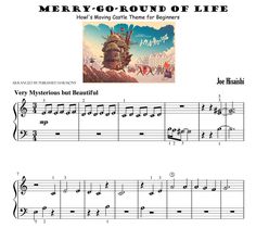 sheet music for merry - go - round of life