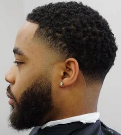 Temp Fade Haircut, Fade Haircut Curly Hair, Afro Fade, Male Haircuts Curly