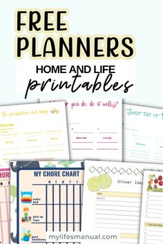 Free printable planners for your home and life. Book Printables, Free Planner Templates, Daily Planner Printables Free, Free Printable Planner, 2024 Planner, Printables Freebies, Printables Free