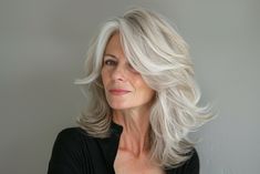 From chic bobs to soft layers, these styles enhance natural beauty while considering hair's changing texture. 70 Hairstyles, Hairstyles For Women Over 60, Beautiful Gray Hair, Silver Hair Color, Hairstyles For Women Over 50, Hair 2024, Long Gray Hair, Haircuts For Medium Hair