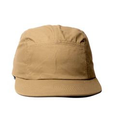 Five panel with flat visor and adjustable back strap. Cotton twill. Adjustable Flat Bill Fitted Hat For Outdoor, Outdoor Adjustable Snapback Hat, Adjustable Snapback Fitted Hat For Outdoor, Adjustable Fit Snapback Hat For Outdoor, Adjustable Solid Color Trucker Hat With Flat Bill, Adjustable Fit Fitted Cap For Outdoor, One Size Outdoor Six-panel Fitted Hat, One Size Fits Most Six-panel Fitted Hat For Outdoor, Solid Color Six-panel Trucker Hat For Outdoor