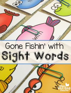 gone fishin'with sight words printable game for kids to practice sight words