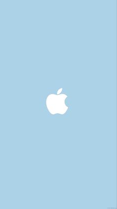 an apple logo on a blue background