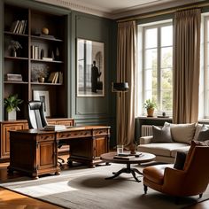 a living room filled with furniture and windows