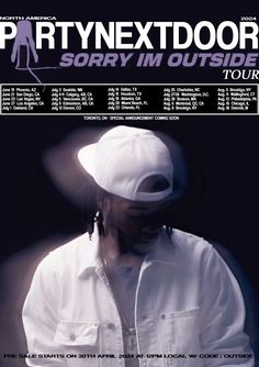 the poster for partynextdoor's sorry im outside tour