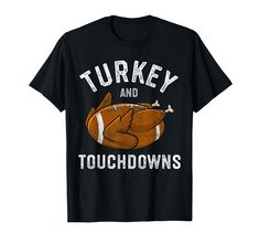 PRICES MAY VARY. Turkey and Touchdowns, Funny Baby little Turkey with Footballs for a tail in a vintage retro style, perfect if you love watching or playing American Football for your Thanks Giving crew Squad or Family at Happy Turkey Day Gobble til You Wobble dinner Turkey Day Thanksgiving Family Day Gift Women, Men, Kids, Toddler Boys and Girls will love this Happy Thanksgiving Holiday costume and Christmas gifts for the family, great matching family group idea Lightweight, Classic fit, Double Thanksgiving Football, Christmas T Shirts, Football T Shirt, Funny Thanksgiving, Thanksgiving Shirts, Thanksgiving Turkey, Men Boys, Pattern Drawing, Boys T Shirts