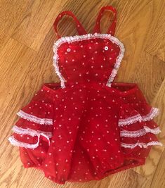 Aside from the casual loose thread no major issues. Cute Red Ruffled Bottoms, Red Ruffled Shorts, Red Cotton Bottoms With Heart Print, Red Bottoms For Spring Playwear, Vintage Red Bottoms For Beach, Cute Red Shorts For Spring, Cute Red Spring Shorts, Cute Red Summer Shorts, White Heart