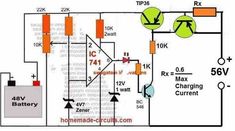 an electronic circuit diagram showing the current voltages and how to use it for this project