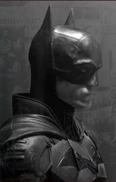 a black and white photo of a batman