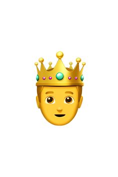 an emote with a crown on it's head