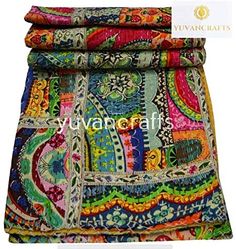 multicolored paisley print bedspread set