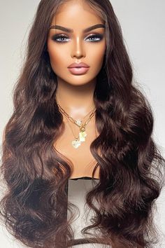 ITEM DESCRIPTION Brunette/Dark Brown Long Wavy Human Hair Lace Front Wig In 28 Inches/ Human Hair Wigs For Women. 💝ABOUT Soft hair texture, nice and full, preplucked realistic hairline, soft Swiss lace with adjustable elastic band,beginner friendly, ideal for daily or occasional wear.  🚚 DELIVERY 🚚  UK ORDERS - Next working day INTERNATIONAL ORDERS - DHL express 1-3 working days  💝FEATURES  Hair Type - Virgin Brazilian Human Hair Hair Material - 100 % Virgin Human Hair Density - 180% Colour -Brunette/  Dark brown Hair Pattern - Wavy Lenght - 28 Inches Lace Type - 13X4 Swiss Lace Front Cap Size -  Small/medium   MAINTENANCE GUIDE Wigs have been properly washed and packed so you do not have to wash. Gently remove tangles with fingers or a wide tooth comb starting at the ends and slowly w Real Hair Wigs For Women, Alopecia Wig, Hair Pattern, Real Hair Wigs, Hair Patterns, Hair Wigs For Women, Real Hair, Hair Texture, Front Lace Wigs Human Hair