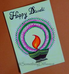 a greeting card with the words happy diwali on it