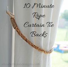 the words 10 minute rope curtain tie backs