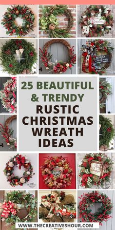 25 beautiful and trendy rustic christmas wreaths