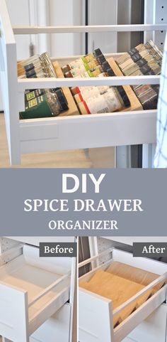 diy spice drawer organizer for the kitchen