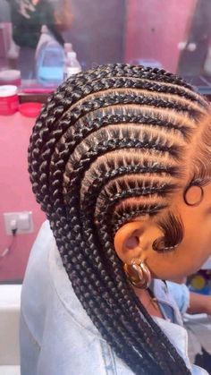 Weave Cornrows Hairstyles, Medium Cornrows Braids For Black Women, All Back Cornrows Hairstyles Braids Long, Simple Corn Row Styles, Long Feed In Braids To The Back, Cornrow With Weave Hairstyles, Cornrow Bun Hairstyles Black Women, Cornrows With Color, 12 Cornrows