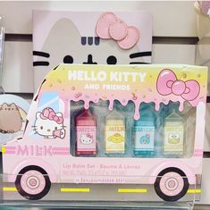 Sanrio Snacks, Hello Kitty Ice Cream, Cute Breakfast Ideas, Hello Kitty Room Decor, Sanrio Stuff, Cute Squishies, Hello Kitty Rooms, Lip Gloss Collection