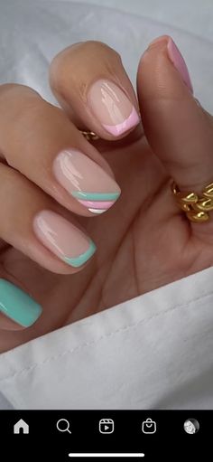 Unghie Sfumate, Hello Nails, Short Gel Nails, Summery Nails, Work Nails, Cute Gel Nails, Get Nails