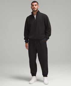 A reimagined classic. These fleece joggers put softness first, so you can bring comfort wherever you go. Designed for Casual. Intended to sit just below ankle for 32"-34" inseam:Roomy fit through glutes and thighs. Zippered hand pockets. Zippered back pocket. Waistband drawcord can be worn inside or out. Lululemon Joggers, Joggers Outfit, Fitted Joggers, Lululemon Men, Short Coat Jackets, Jogger Shorts, Mens Joggers, Fleece Joggers, Business Casual Outfits