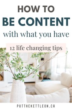 Learn how to be content with what you have with these 12 powerful strategies you can add to your life... Being content and grateful for what you have starts with intentional living, simplifying life, being happy with yourself, and practicing gratitude. >> Start focusing on contentment today for a meaningful, joyful life. Being Happy With Yourself, How To Be Content, Gratitude Ideas, Life Changing Tips, Being Content, Practicing Gratitude, Be Content, Gratitude Journal Prompts, Joyful Life