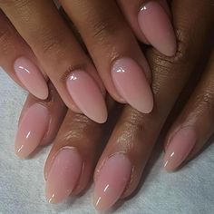 Baby Pink Nails Acrylic, Kutek Disney, Unghie Sfumate, Baby Pink Nails, Shaped Nails, Short Almond, Nails Today, Water Effect