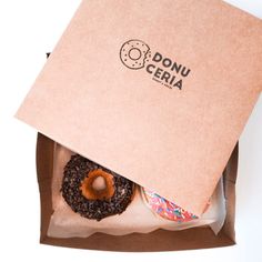 a donut in a box that is open