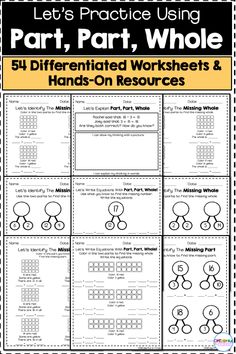 the worksheet for making fraction numbers and adding them to each other with pictures