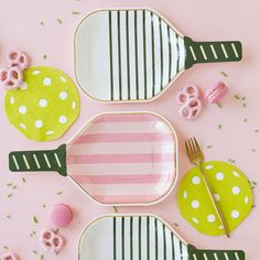 Pink Pickleball Paddle Shaped Paper Party Plates | partyHAUS Pickleball Themed Birthday Party, Pickleball Cupcakes, Pickleball Birthday Party, Pickleball Party Ideas, Pink Pickleball, Pickleball Birthday, Pickleball Party, Lake Vibes, Carousel Party