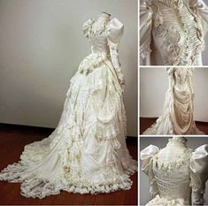 Retro Wedding Dresses Puffy Long Sleeve Ruffles Pleated Princess Bridal Gowns | eBay Victorian Royal Wedding Dress, Victorian Lace Wedding Dress In Marie Antoinette Style, Marie Antoinette Style Wedding Gown With Ruffles, Marie Antoinette Wedding Gown With Ruffles, Victorian Fitted Ball Gown For Wedding, Victorian Ball Gown Wedding Dress With Ruffles, Victorian Ruffled Ball Gown For Wedding, Victorian Ball Gown With Ruffles For Wedding, White Fitted Marie Antoinette Gown