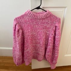 Pink And White. Size Us4 From Asos. New With Tag Asos Sweater, Turtleneck Tunic Sweater, Oversized Grey Sweater, Long Knit Sweater, Grey Turtleneck Sweater, Oversized Turtleneck Sweater, Fluffy Sweater, Blue Knit Sweater, Ribbed Turtleneck Sweater