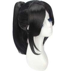 Ayano Aishi Cosplay, Black Hair Cosplay, Yandere Simulator Ayano, Ponytail Straight, Summer Ponytail, Claw Ponytail, Black Hair Wigs, Ayano Aishi