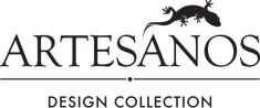 the logo for artesanos design collection, which features an image of a gecko